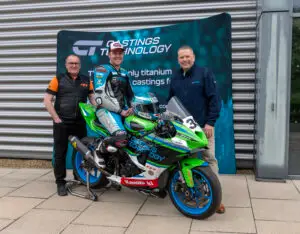 Dan Ingham with Richard Cook of Castings Technology Motorsport and Brent Gladwin of GR Motorsport
